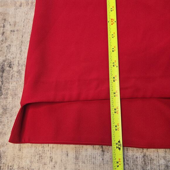 Zara Woman Sleeveless Blouse Womens Small Lipstick Red High Neck Top Modern Work - Picture 8 of 11